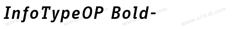 InfoTypeOP Bold字体转换